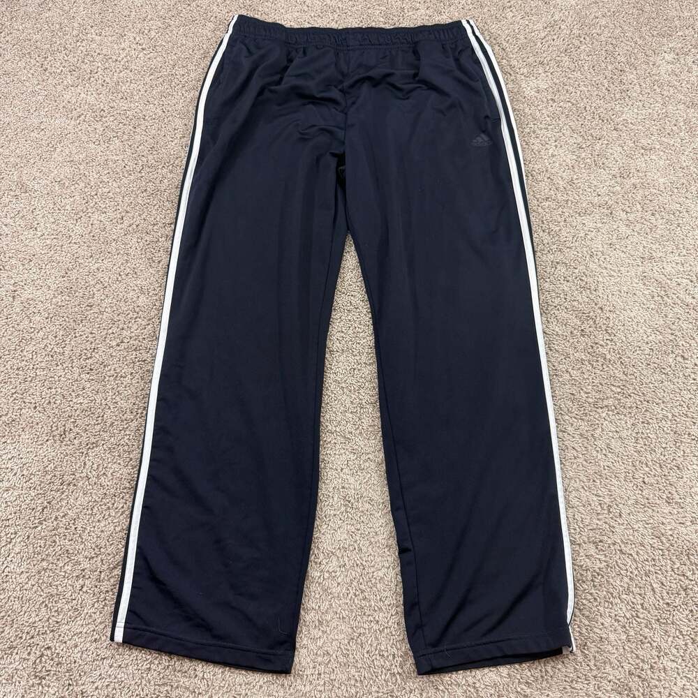Adidas Primegreen Track‎ Pants Mens 2XL Black 3 Stripe Athletic Jogger Pants